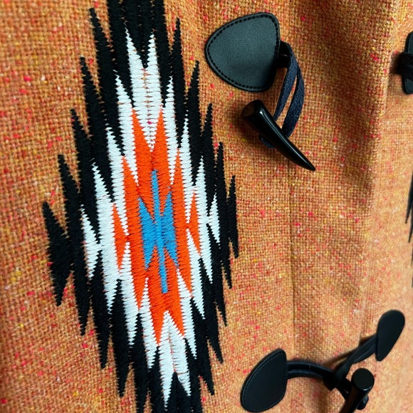 Tasi Malibu Aztec style fuzzy wool blend jacket - Picture 2 of 7